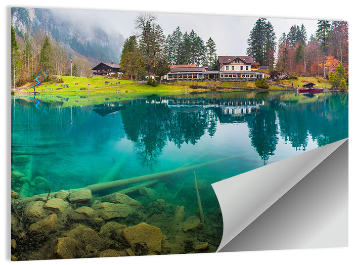Forellenzucht Hotel, Blausee Wall Art as a poster print