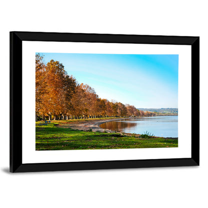 Lake Bolsena Autumn Shoreline Wall Art