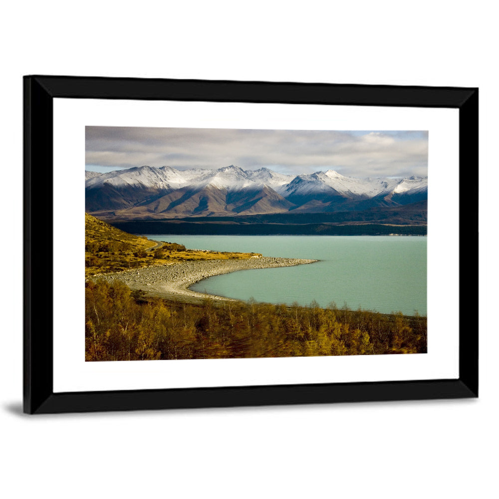 Lake Pukaki Autumn Shoreline Wall Art