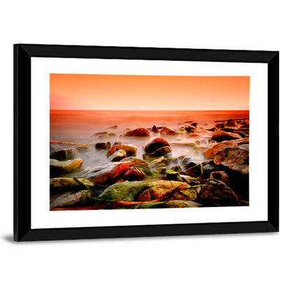 Lake Shore Sunset Wall Art