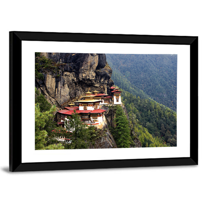 Tiger's Nest Monastery, Paro Bhutan Wall Art as a framed print