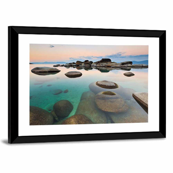 Sand Harbor Dusk, Lake Tahoe Wall Art as a framed print