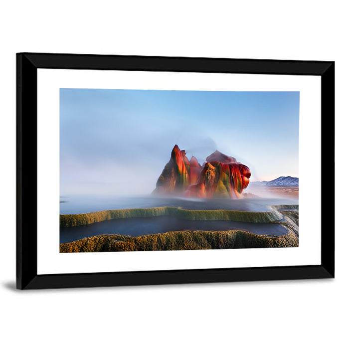 Fly Geyser Nevada Wall Art as a framed print