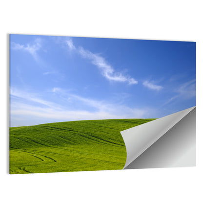 Rolling Green Hill with Blue Sky Wall Art