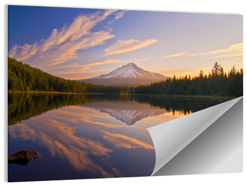 Mount Hood Reflection at Trillium Lake Wall Art
