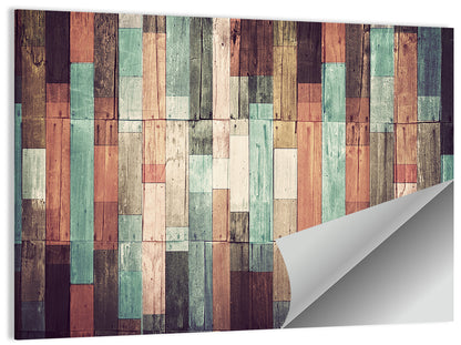 Sound Waves Wood Planks Wall Art