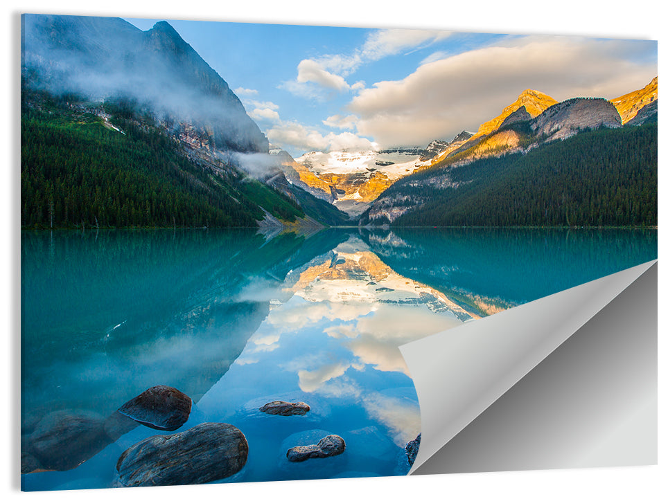 Lake Louise Sunrise Reflection Wall Art
