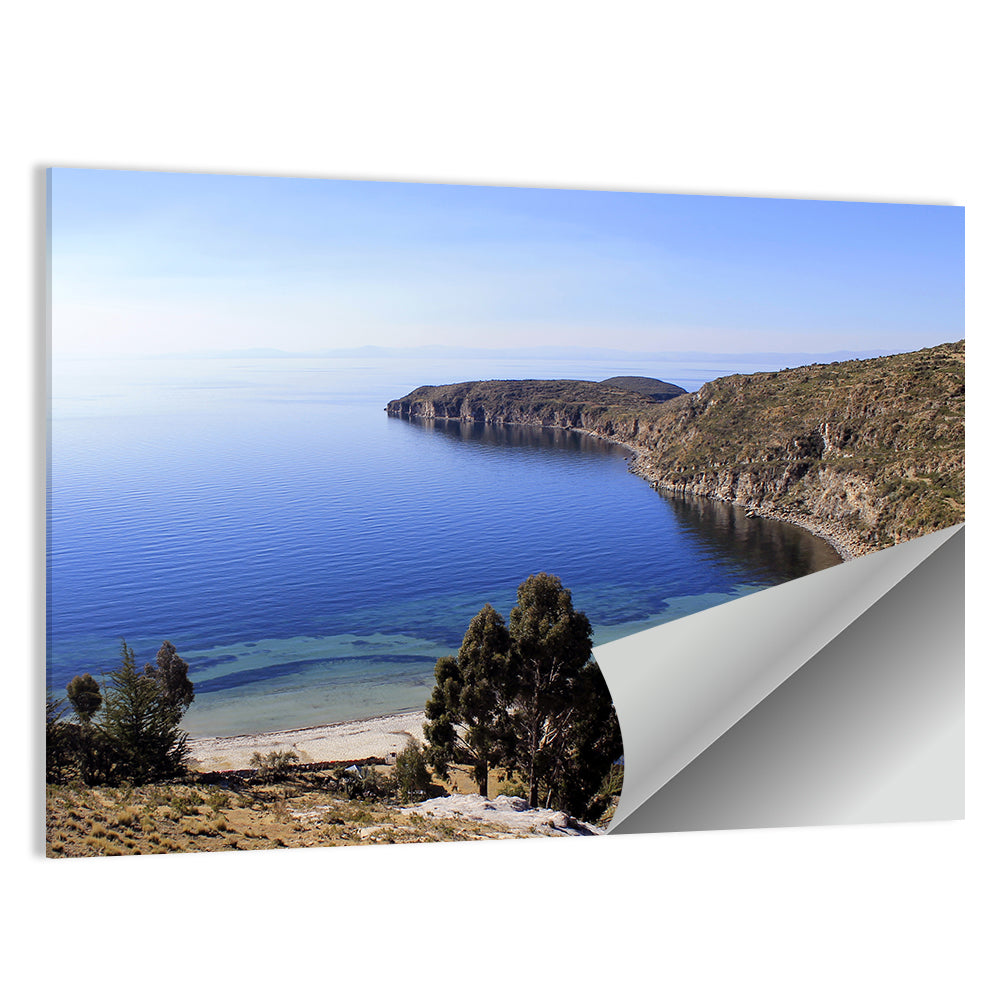 Titicaca Cliffs and Turquoise Water Wall Art