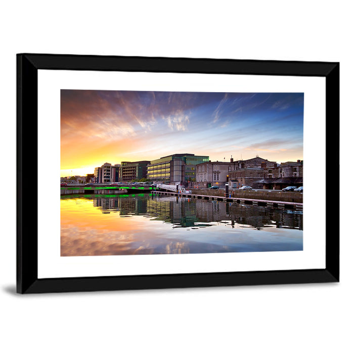 River Liffey at Dusk Wall Art as a framed print