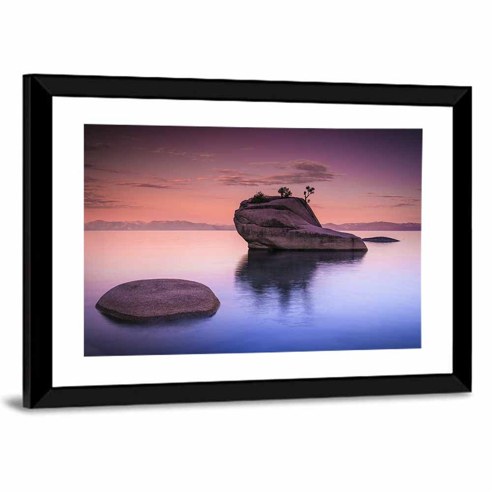 Bonsai Rock Sunrise Lake Tahoe Wall Art