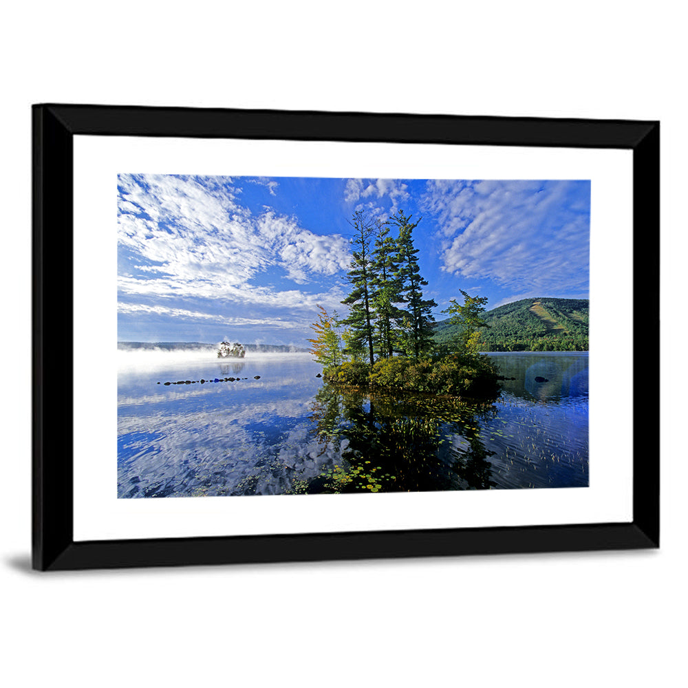 Misty Maine Lake Wall Art