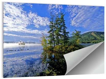 Misty Maine Lake Wall Art