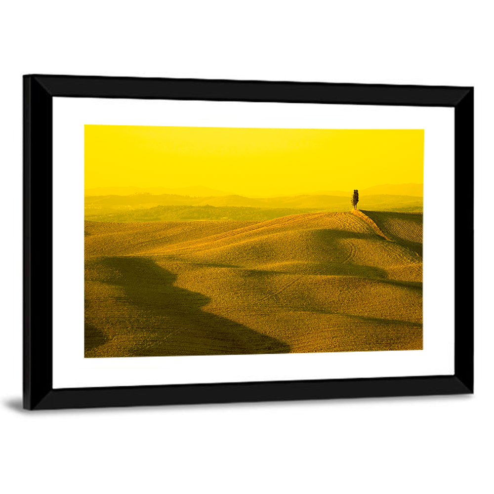 Cypress on Tuscan Hills Wall Art