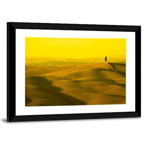 Cypress Tree in Tuscany Fields Wall Art