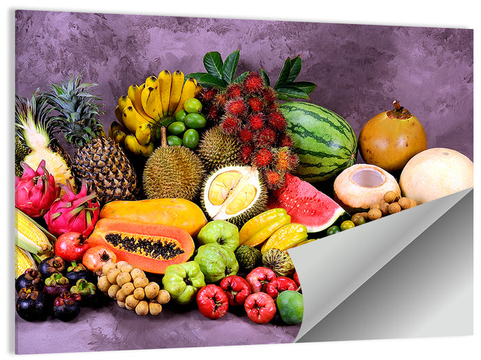 Tropical Fruit Still Life Wall Art as a poster print