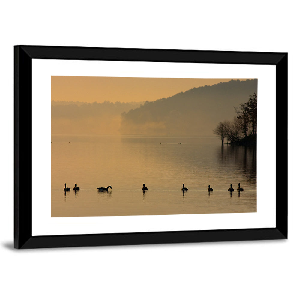 Lake Degray Geese Silhouette Wall Art