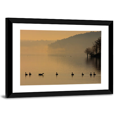 Lake Degray Geese Silhouette Wall Art
