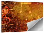 Grunge Sheet Music Collage Wall Art