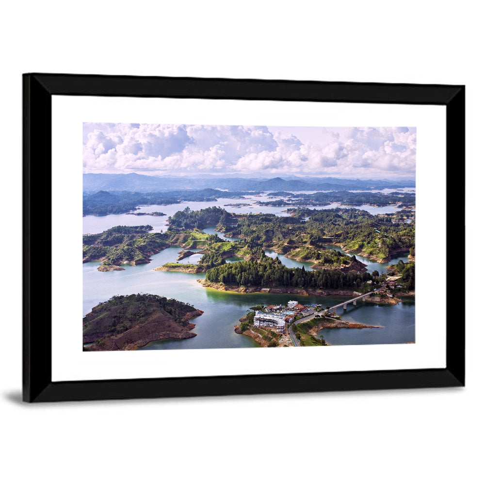 Guatapé Reservoir Aerial View Wall Art
