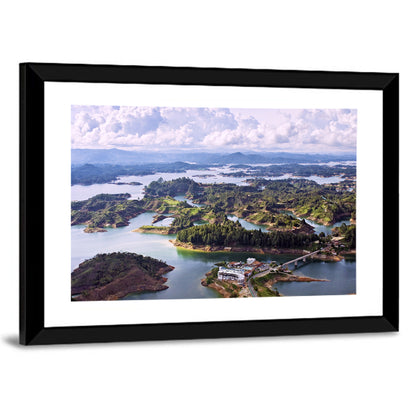 Guatapé Reservoir Aerial View Wall Art