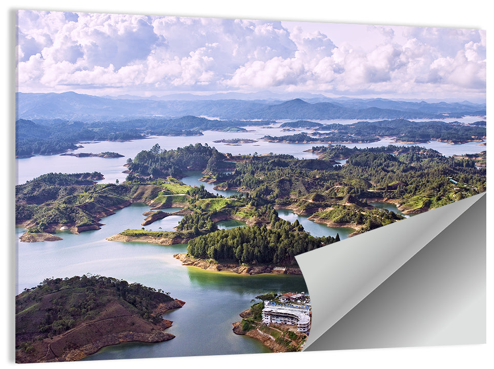 Guatapé Reservoir Aerial View Wall Art