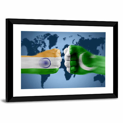 India Vs Pakistan Fight Concept Wall Art