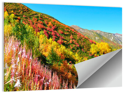 Svaneti Autumn Mountain Landscape Wall Art