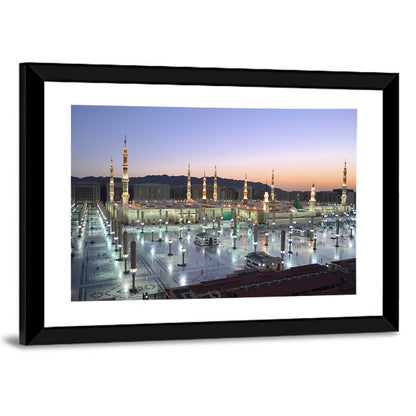 Nabawi Mosque at Dusk, Medina Wall Art