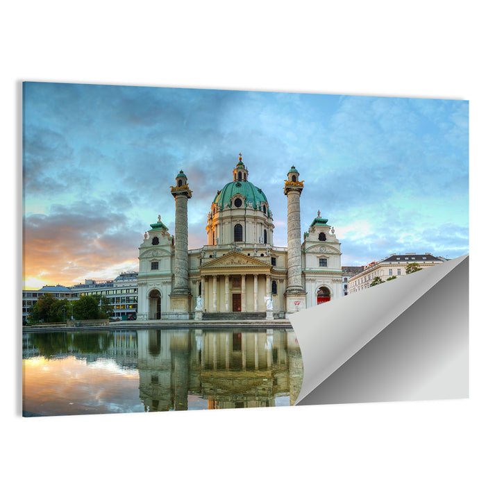 Karlskirche at Golden Hour Wall Art as a poster print