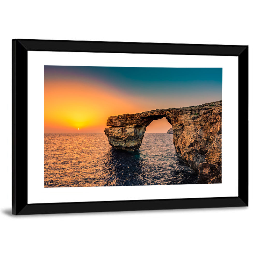 Azure Window Sunset, Dwejra Wall Art
