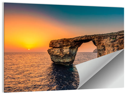 Azure Window Sunset, Dwejra Wall Art