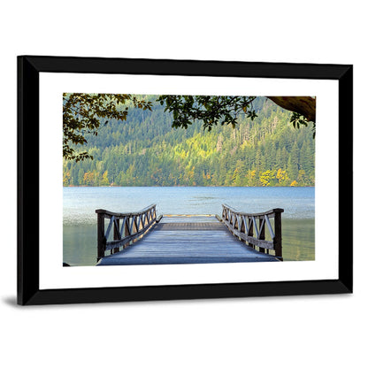 Lake Crescent Dock Perspective Wall Art