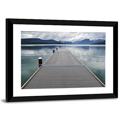 Lake Mcdonald Wooden Dock Wall Art