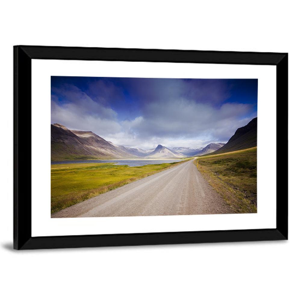 Iceland Gravel Road Landscape Wall Art