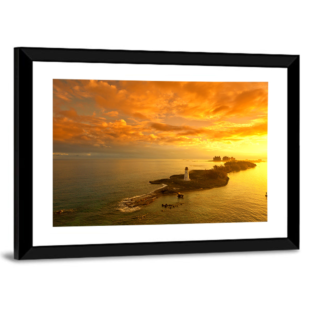Nassau Lighthouse at Golden Hour Wall Art