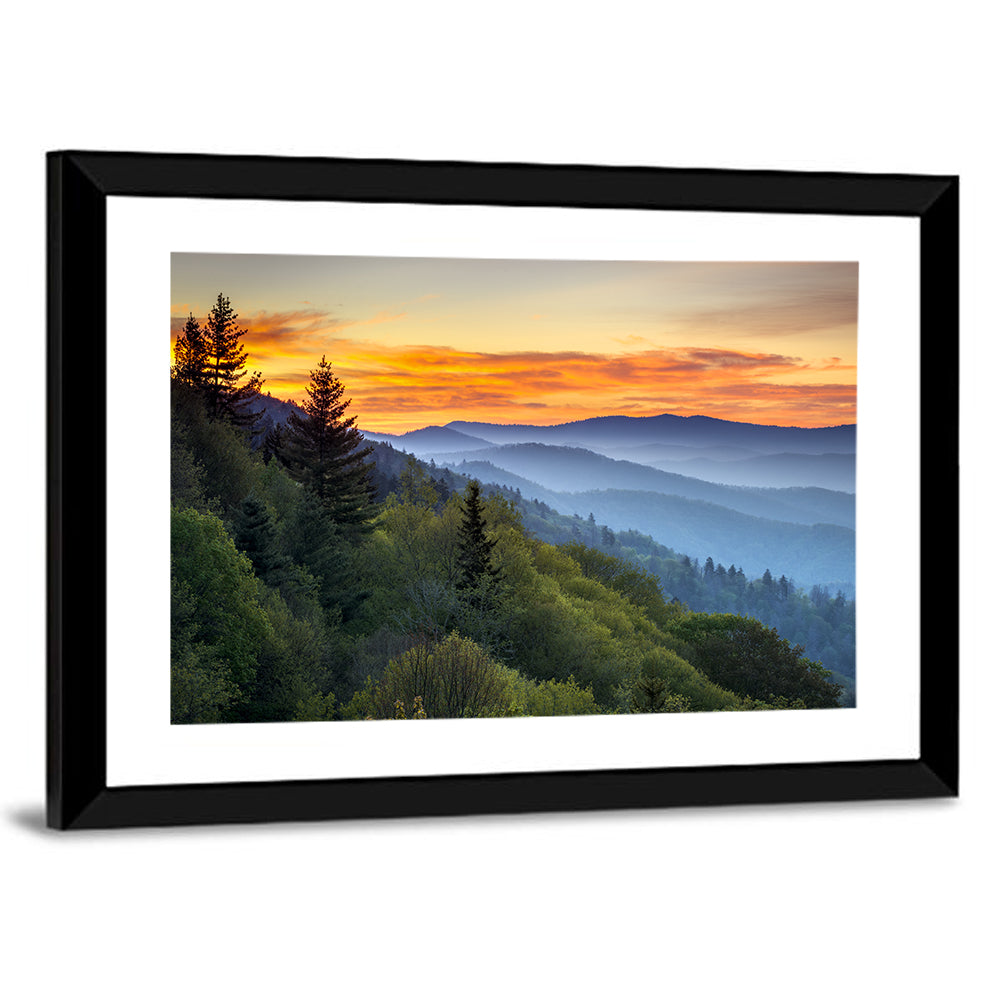 Great Smoky Mountains Sunset Wall Art