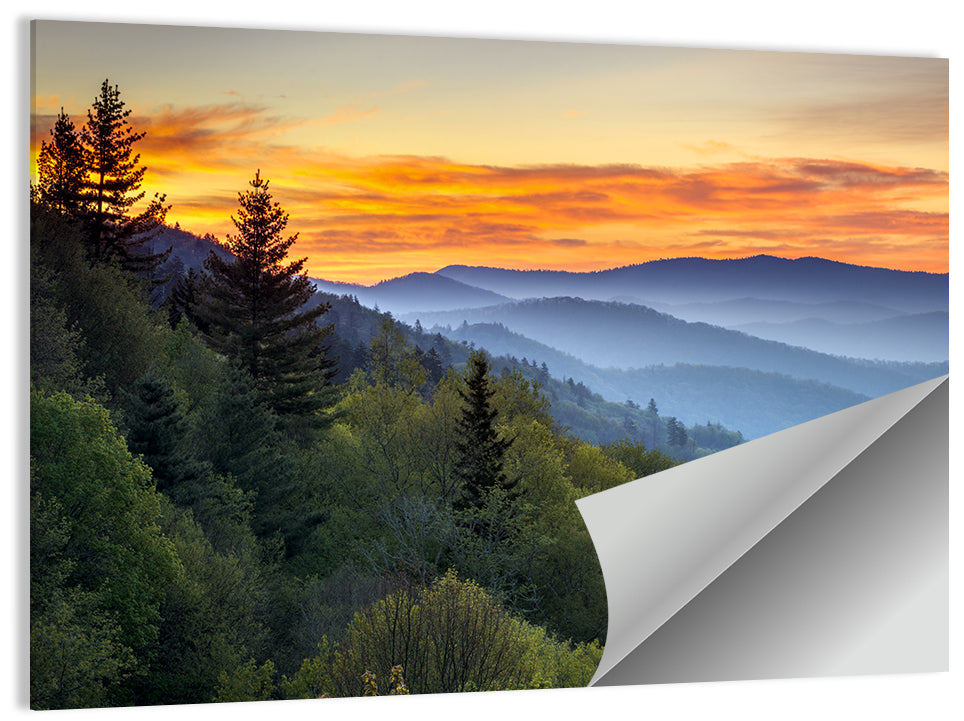 Great Smoky Mountains Sunset Wall Art