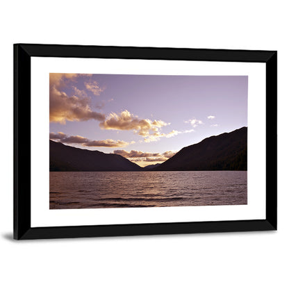 Purple Sunset Over Lake Crescent Wall Art