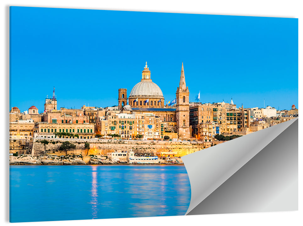 Valletta Waterfront Skyline Wall Art