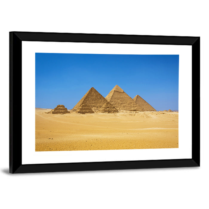 Pyramids of Giza Photograph Wall Art as a framed print