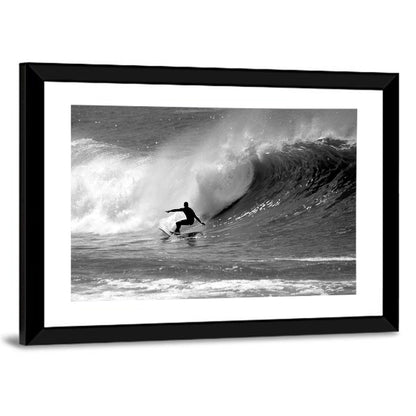 Surfer Riding a Large Wave Wall Art