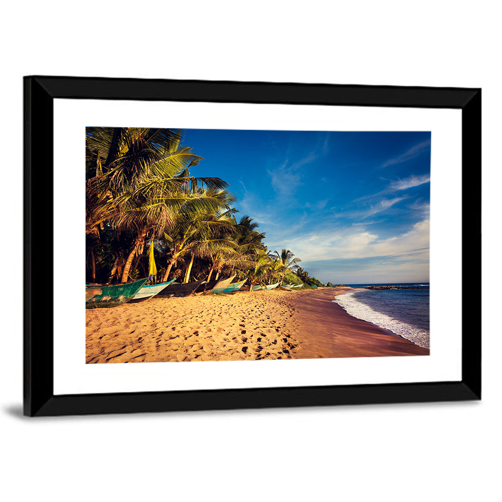 Mirissa Beach Morning Light Wall Art