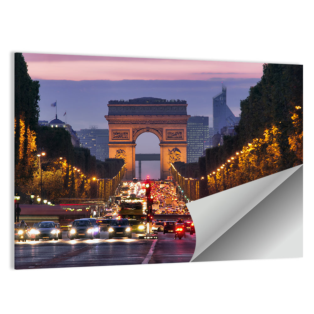 Arc De Triomphe at Twilight Wall Art