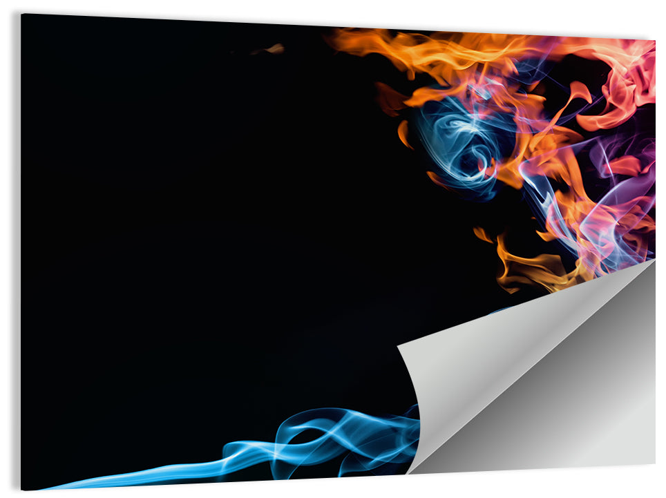 Glowing Flame Abstract Wall Art