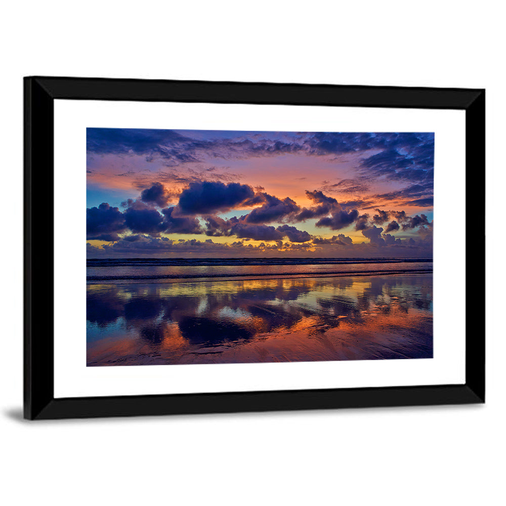 Dusk Beach Reflections Wall Art