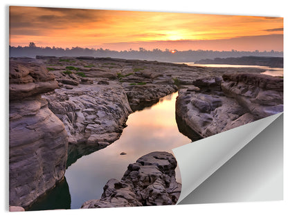 Sam Phan Bok Sunrise River Canyon Wall Art