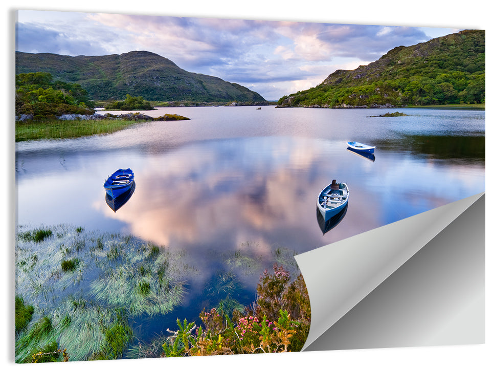 Lough Leane Rowboats at Dusk Wall Art