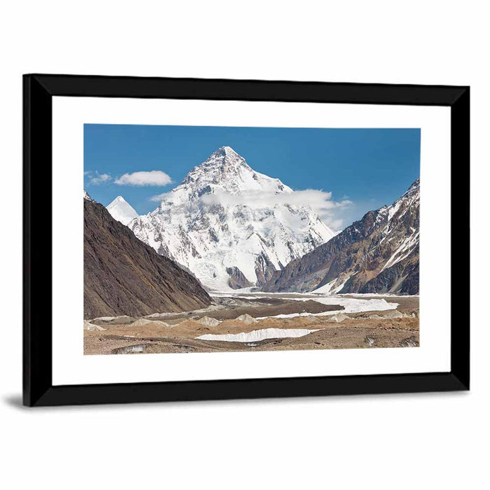 K2 Peak Karakoram Wall Art as a framed print