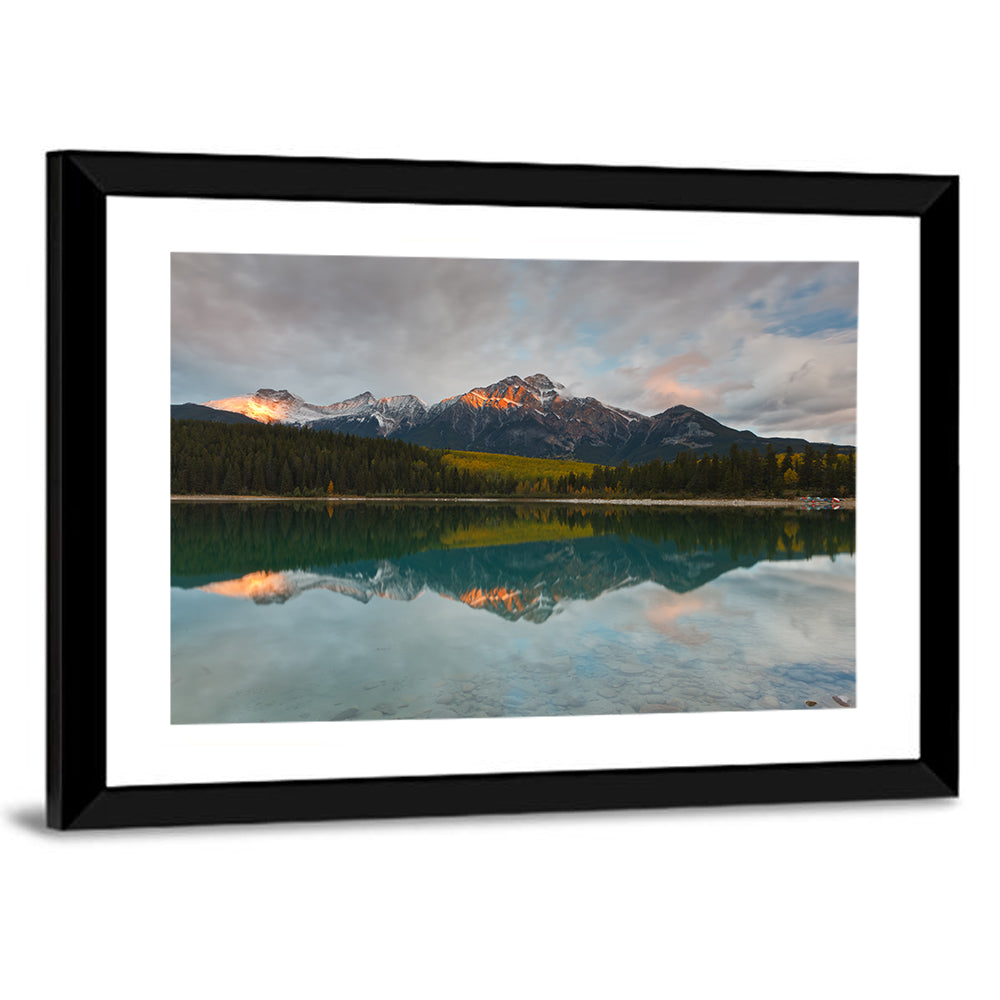 Patricia Lake Golden Hour Reflection Wall Art