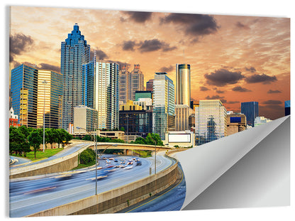 Atlanta Downtown Skyline Wall Art